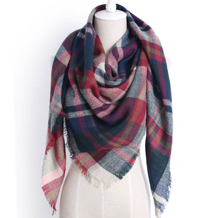 European And American Triangle Cashmere Women's Winter Scarf Shawl
