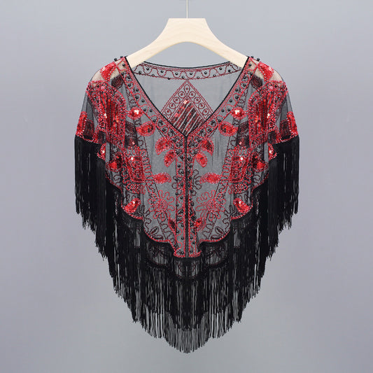 Women's Short Tassel Shawl