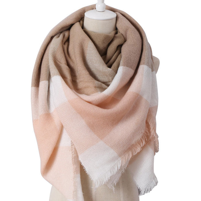 European And American Triangle Cashmere Women's Winter Scarf Shawl