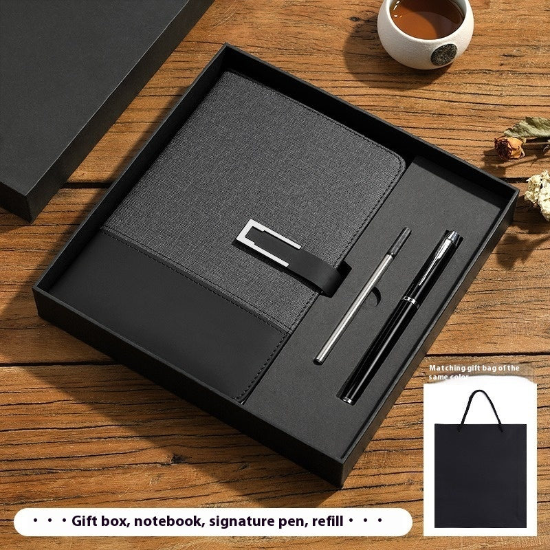 Business Thickening Notebook Soft Leather High-grade Gift Set
