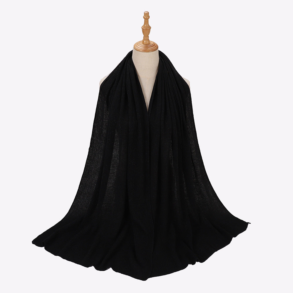 Silver Silk Crumpled Toe Scarf