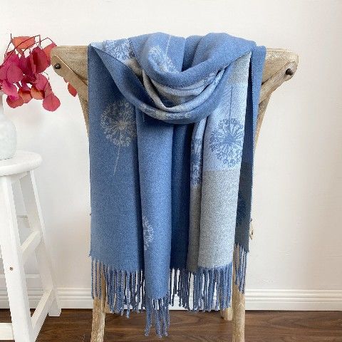 Autumn And Winter Cashmere Dandelion Jacquard Scarf