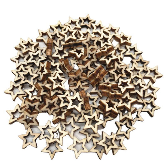 Wooden Crafts Five-pointed Star Hollow Handmade Accessories