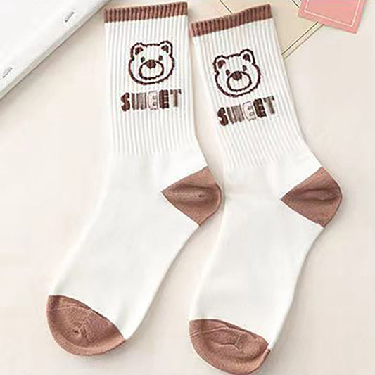 College Style Cartoon Trend Socks