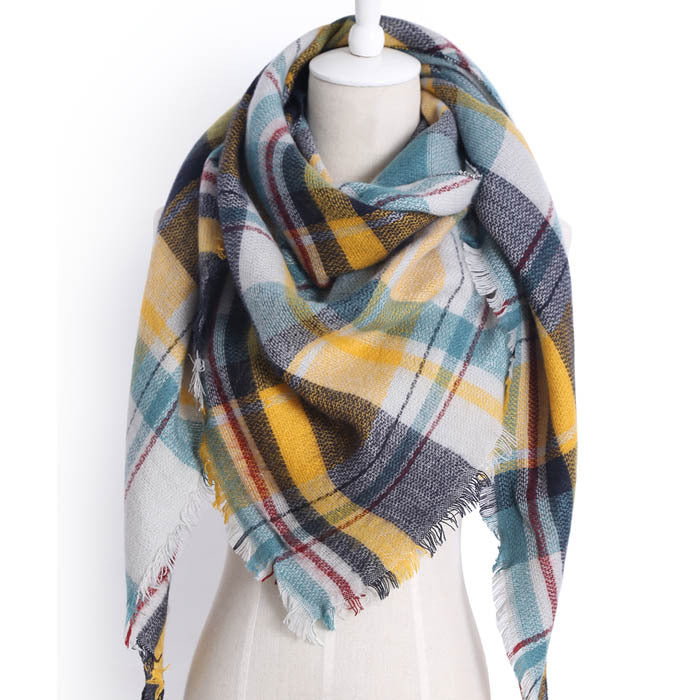 European And American Triangle Cashmere Women's Winter Scarf Shawl