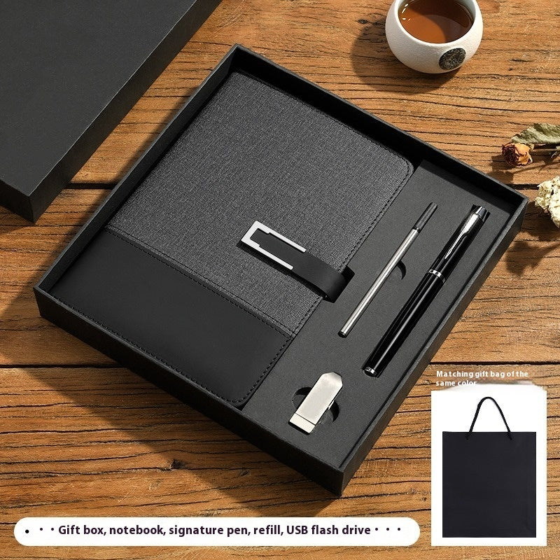 Business Thickening Notebook Soft Leather High-grade Gift Set