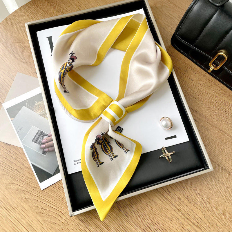 Simple Decorative Oil Painting Ear Scarf