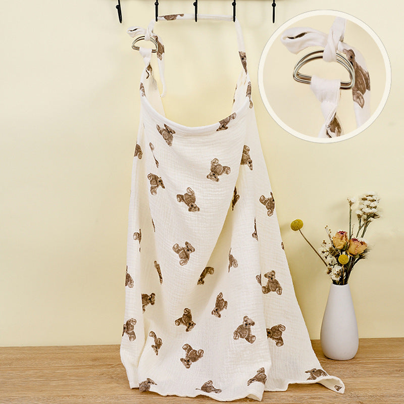 Double Layer Pure Cotton Baby Cover Blanket Breastfeed Outwear Towel Anti-exposure Shawl