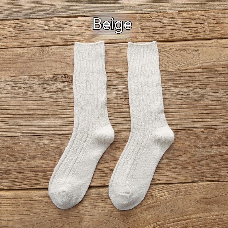 Women's Thickened Keep Warm Pure Color Retro Stockings
