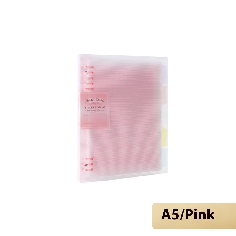 Loose Spiral Notebook Shell Pastel Cookie Soft Light Refill B5 Plaid Impression A5