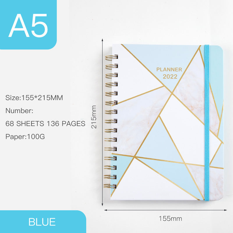 Annual Calendar A5 Coil Notebook English Book