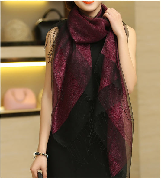 Women's Spring And Summer Silk Scarf Shawl