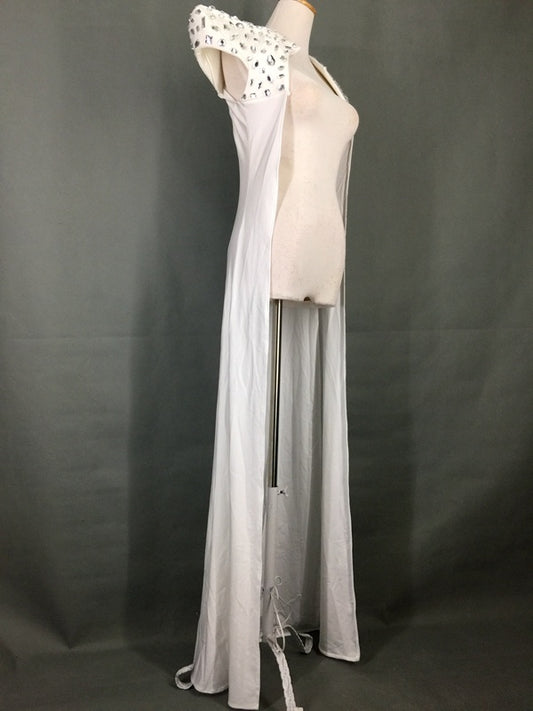 Bar Party Ladies Stage Show Shiny Hand Sewn Diamond Cloak