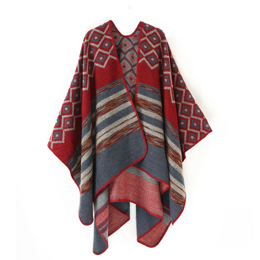 Qinghai Tibet Nepal Travel Warm Red Air-conditioned Room Shawl Scarf