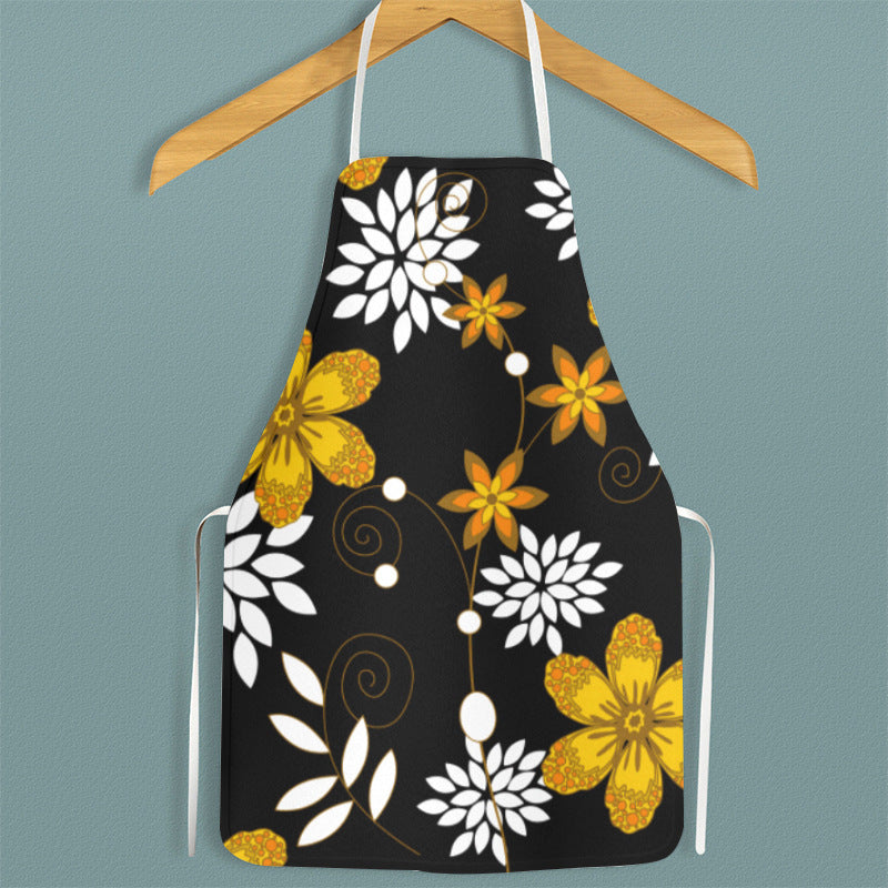 Simple Sleeveless Hanging Neck Kitchen Chores Waist Painting Baking Stain-resistant Apron