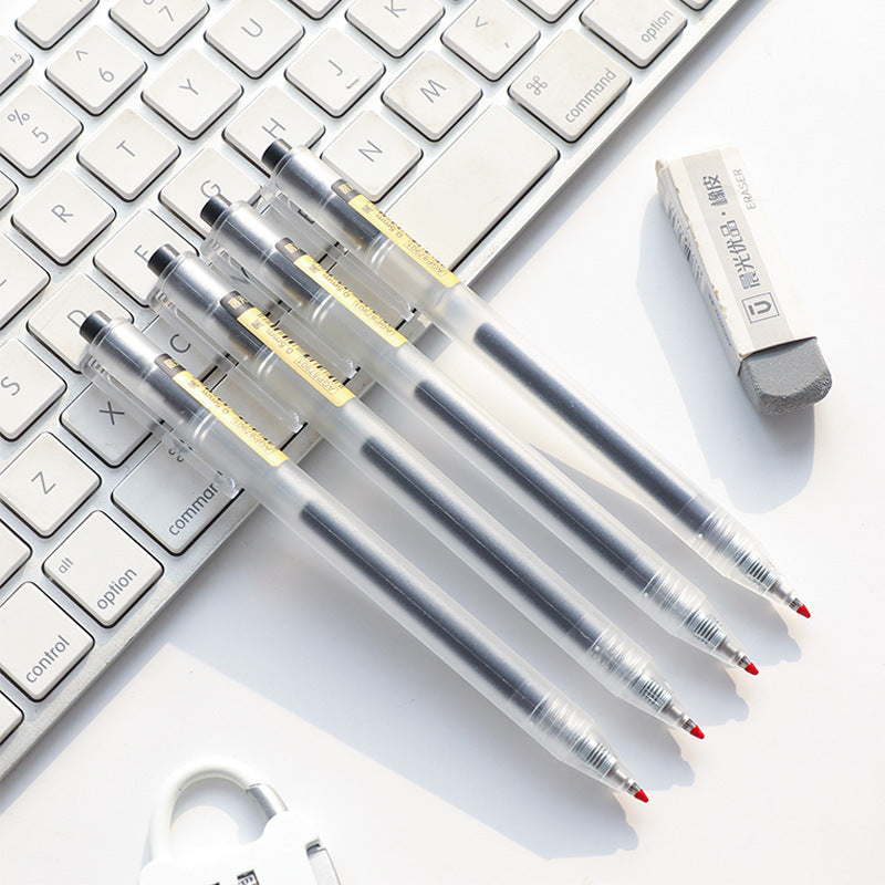 Simple Frosted Stick Retractable Gel Pen Sets
