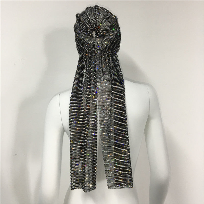 Women's Stretch Rhinestone Hairband Bandana Hat