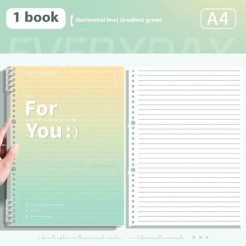 Removable Coil Notebook Gradient Notepad