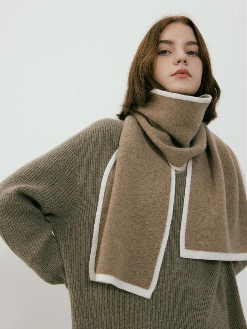 Women's New Simple Cashmere Scarf Knitting