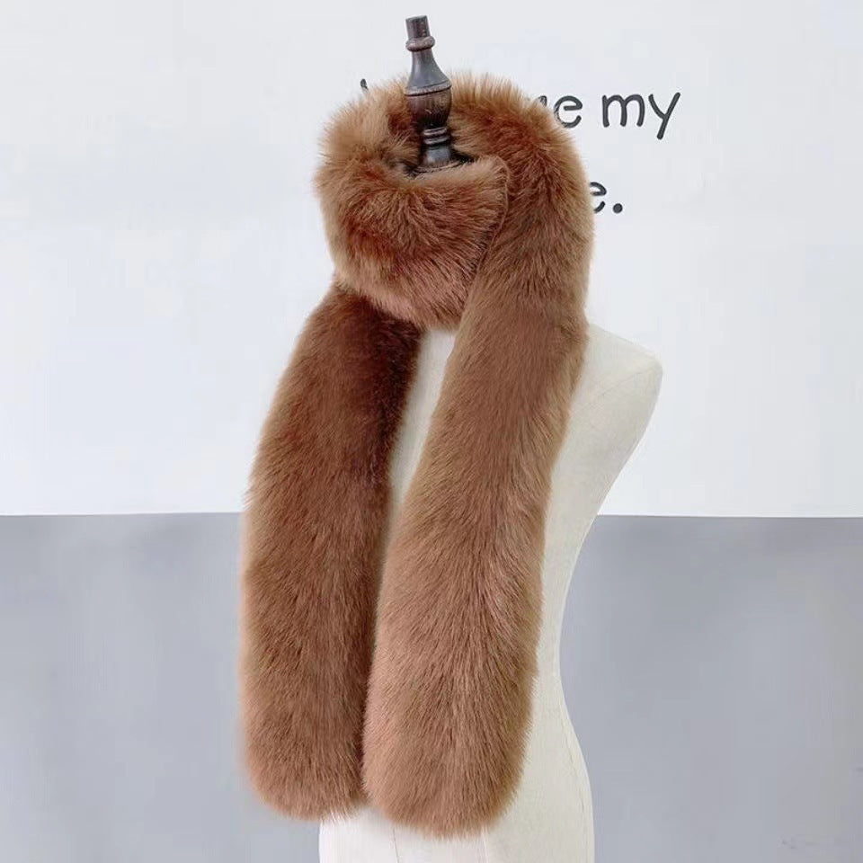 Women's Imitation Fox Fur Winter Extended Bib Shawl