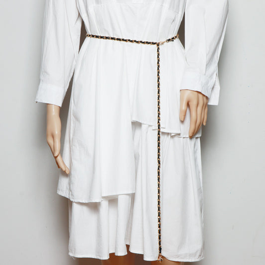 Thin Belt Fashion Chain Braided Waist Waist Closure