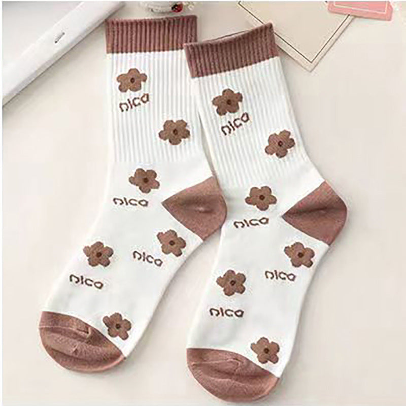 College Style Cartoon Trend Socks