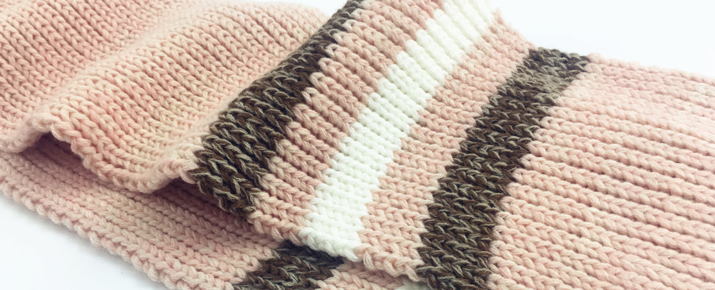 Color-mixing Warm Knitted Scarf Hat Glove Set