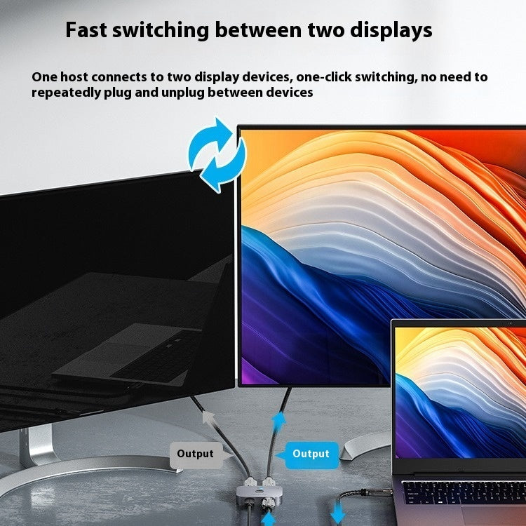 Alloy Cable Seperater HD Computer Audio And Video Two-way Conversion