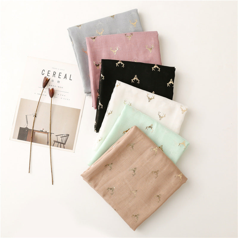 Fresh Warm Warm Wind Voile Cotton And Linen Feel Scarf