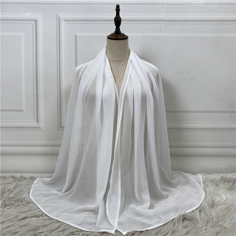 Solid Color Robe Fashion Chiffon Turban