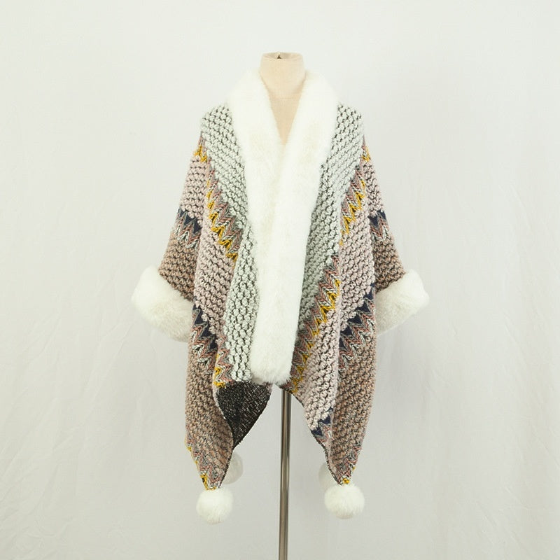Ethnic Style Travel Cloak Scarf Dual-use