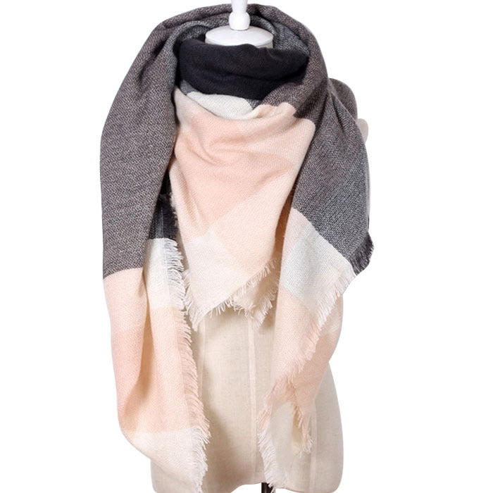 European And American Triangle Cashmere Women's Winter Scarf Shawl