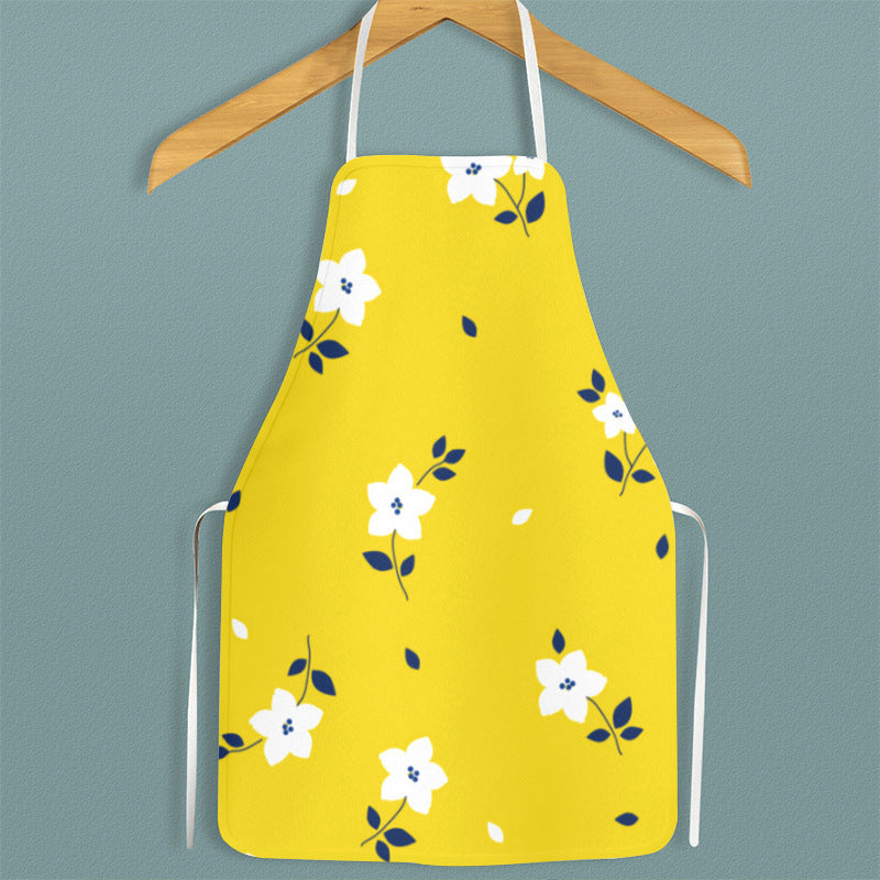 Simple Sleeveless Hanging Neck Kitchen Chores Waist Painting Baking Stain-resistant Apron