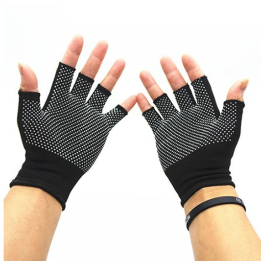 Half-finger Non-slip Gloves Men's Thin Breathable Women's Riding And Driving Nylon Work