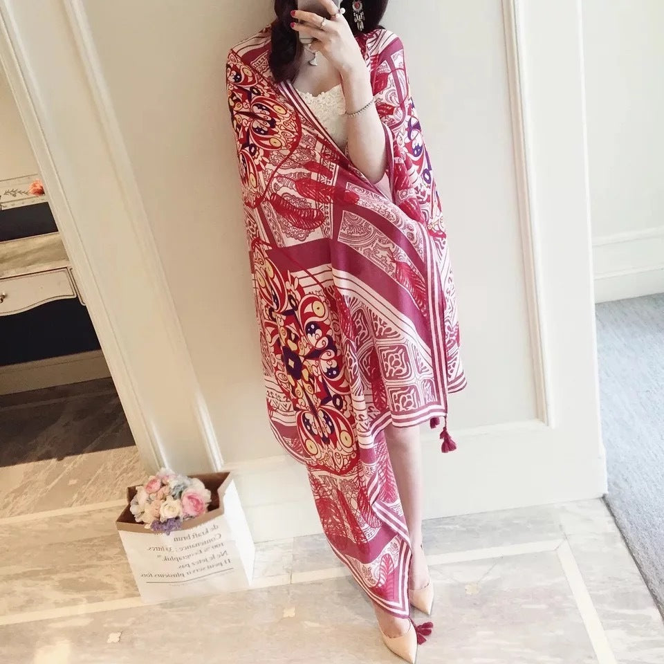 Women's Summer Seaside Holiday Scarf Shawl