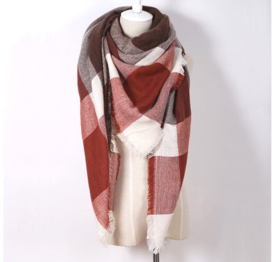 European And American Triangle Cashmere Women's Winter Scarf Shawl