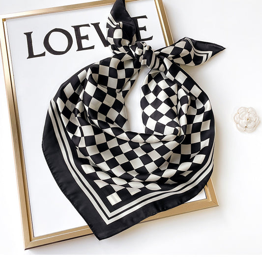 Women's Spot  Silk Square Scarf Keep Warm