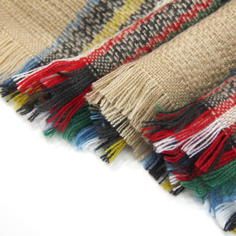 Cashmere Polyester Double-sided Qicaigei Square Scarf