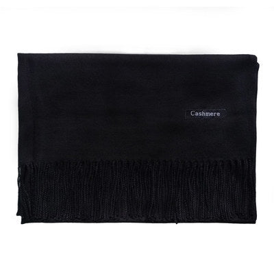 Women's Solid Color Scarf Tassel Shawl