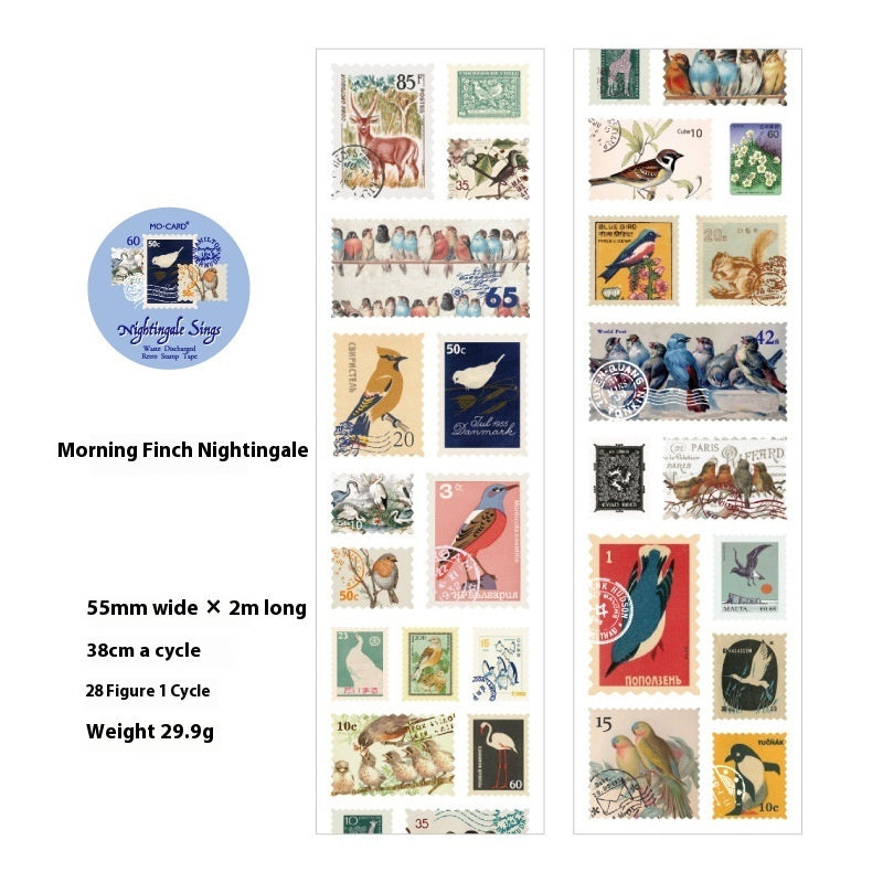 Retro Diy Journal Decoration Coated Paper Stamp
