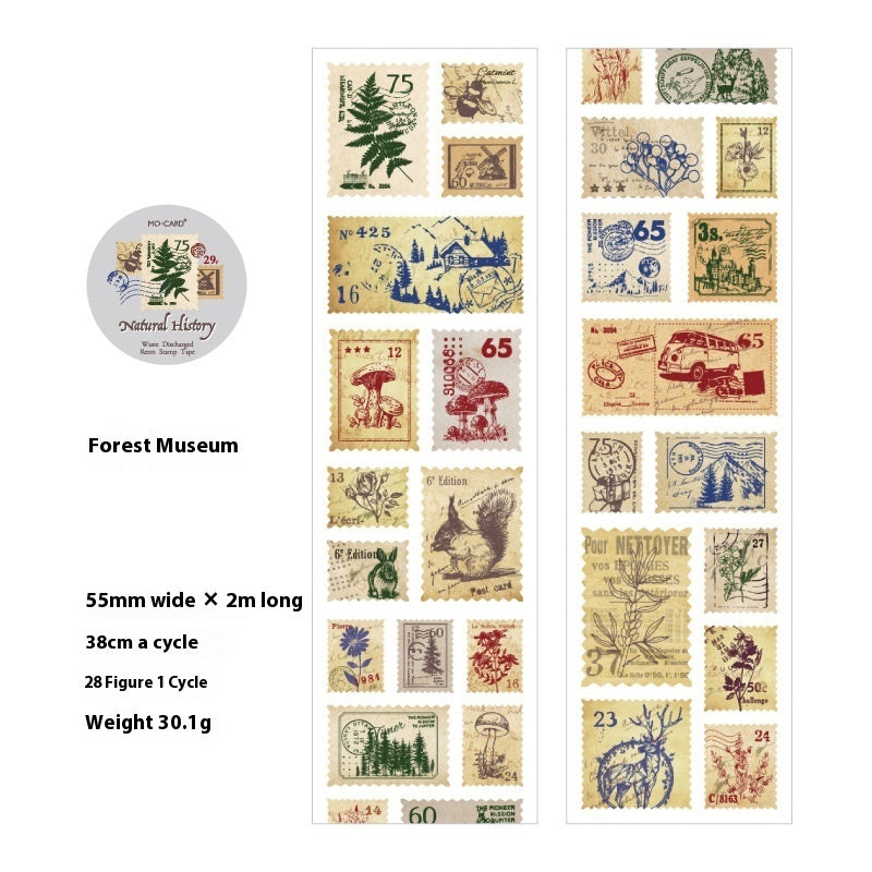 Retro Diy Journal Decoration Coated Paper Stamp