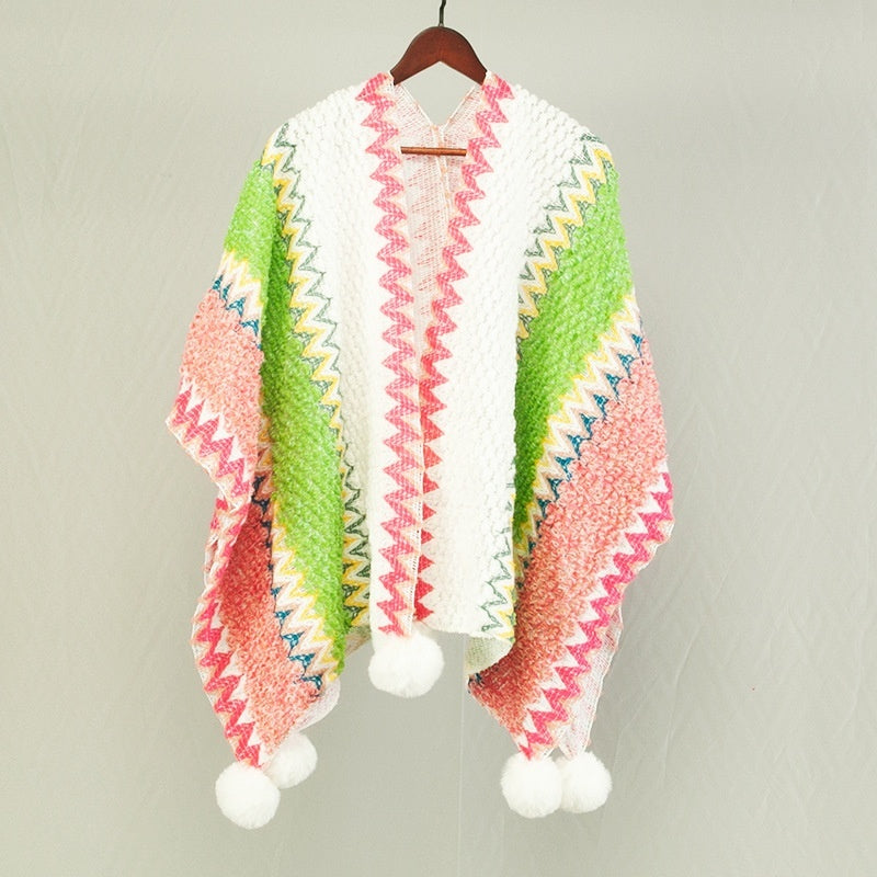 Ethnic Style Travel Cloak Scarf Dual-use