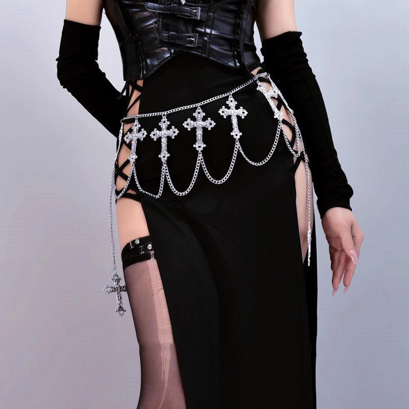 Gothic Nun Cross Waist Chain