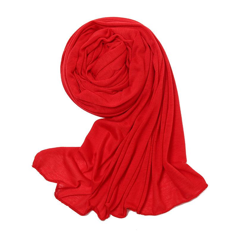 With Hat Monochrome Scarf Shawl Breathable