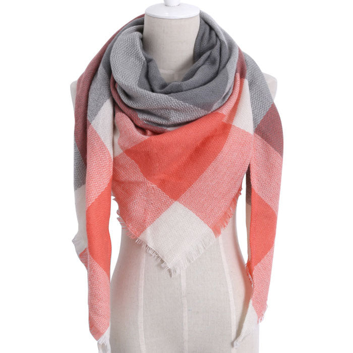 European And American Triangle Cashmere Women's Winter Scarf Shawl