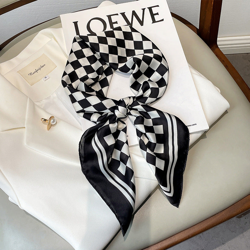 Women's Spot  Silk Square Scarf Keep Warm