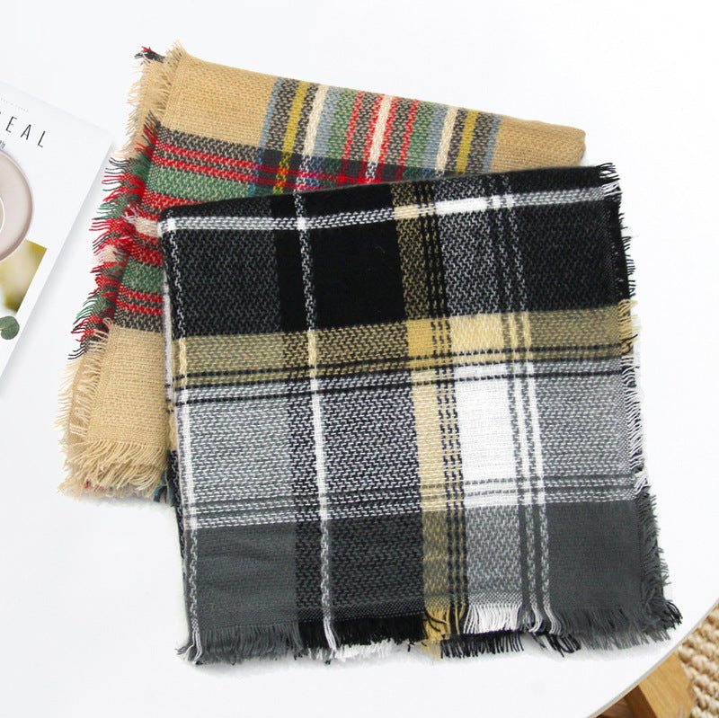 Cashmere Polyester Double-sided Qicaigei Square Scarf