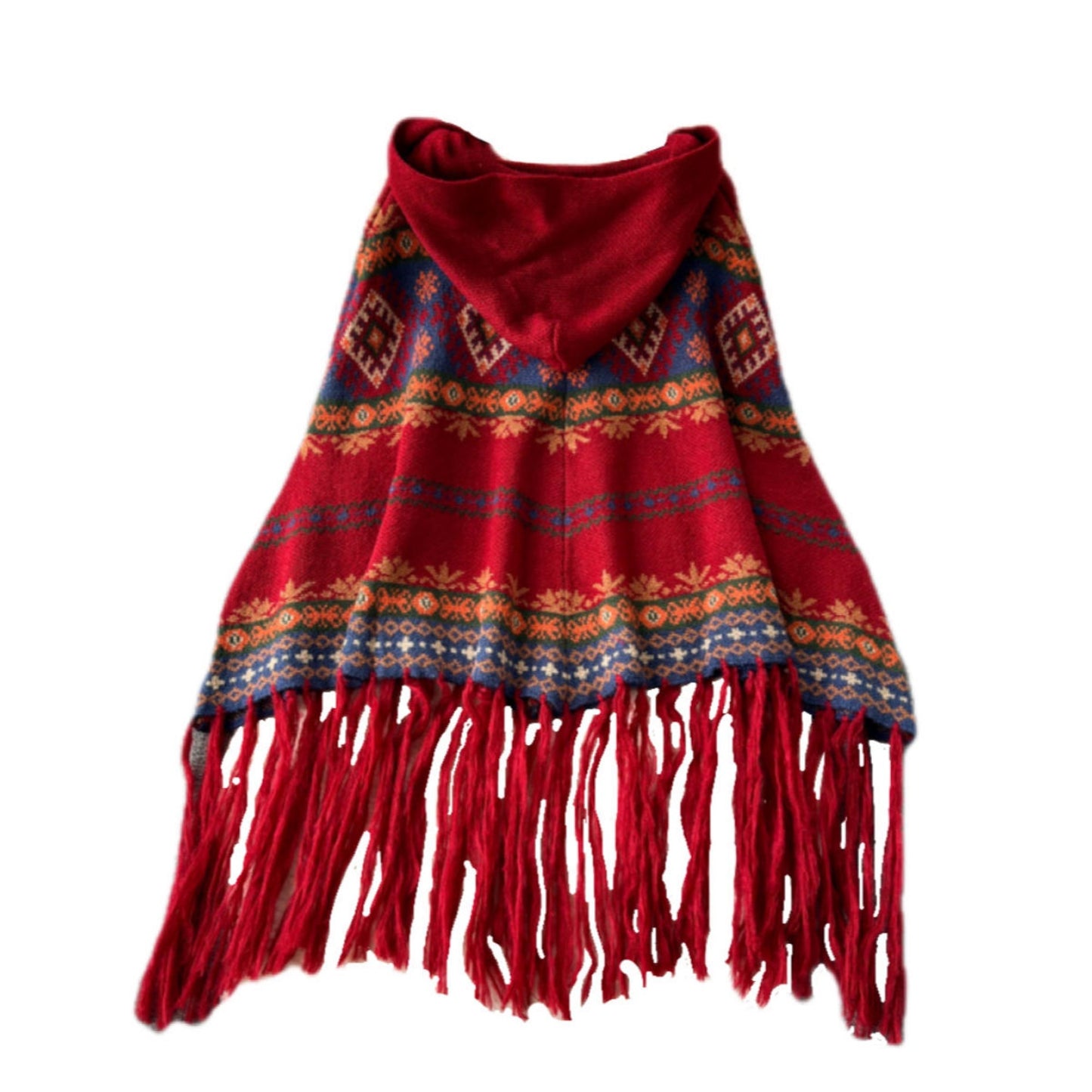 Hooded Top With Warm Shawl