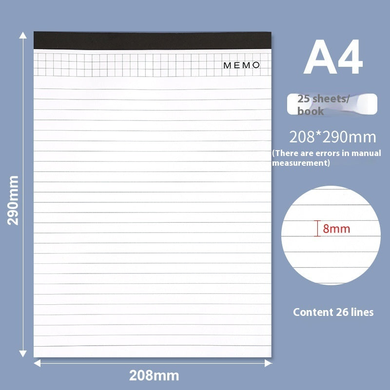 A4 Note Pad Meeting Minutes Tearable Notebook