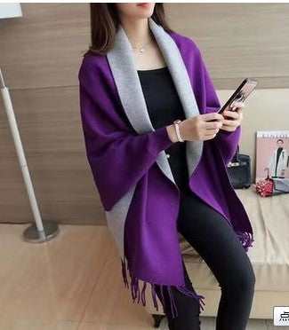 Ladies Shawl Cardigan Tassel Cape Sweater Coat